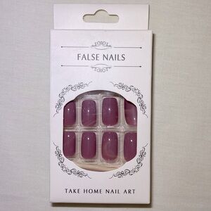 New Cherry Blossom Purple Press On Nails 24pcs
